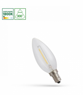 LED ŚWIECOWA E14 230V 1W COG 1800K CLEAR SPECTRUM WOJ+14648