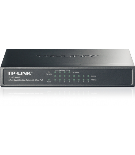 TP-Link TL-SG1008P Switch 8x RJ45 1000Mb/s, 4x PoE, 53W, Desktop TP-LINK TL-SG1008P