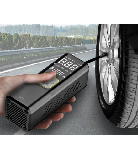 Elektryczna pompka rowerowa, samochodowa LTC kompresor, latarka, powerbank, wyświetlacz LCD LTC LXKP2