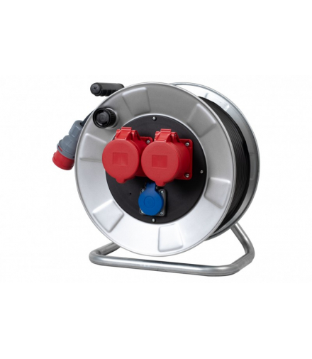 Przedłużacz siłowy na bębnie metalowym BORDO-320 2x16/5, 230V, wt.16/5 OPD 5x2,5 /30m/ F-Elektro 14300-198