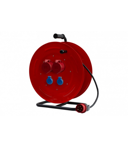 Przedłużacz siłowy na bębnie metalowym MAKARA-460 OW 5x2,5 2x16A 5p, 2x230V, wtyczka 16A 5p - 40m F-Elektro 14800-39