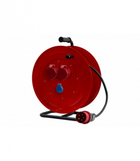 Przedłużacz siłowy na bębnie metalowym MAKARA-460 OW 5x2,5 16A 5p, 32A 5p, 230V, wtyczka 16A 5p - 40m F-Elektro 14800-60