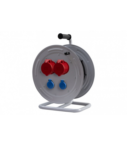 Rozgałęźnik na bębnie metalowym MAKARA-370 2x16A 5p, 2x230V IP44 F-Elektro 14700-23