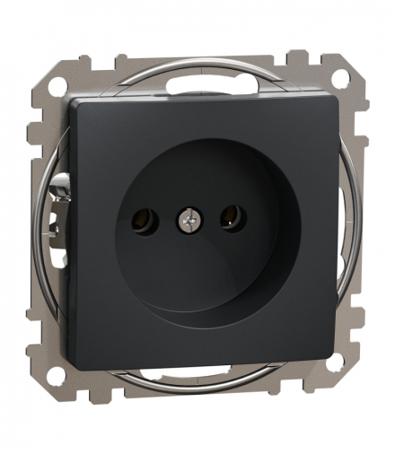 Sedna Design & Elements, Gniazdo 2P, antracytowy czarny Schneider SDD114035