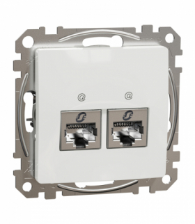 Sedna Design & Elements, Gniazdo komputerowe 2xRJ45, kategoria 6A STP, białe Schneider SDD111467S