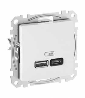 Sedna Design & Elements, Ładowarka USB, type A+C, 3A, 45W, PRO, biały Schneider SDD111404