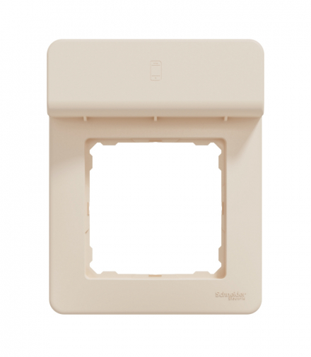 Sedna Design & Elements, Ramka 1-krotna z półką na telefon, beżowa Sedna Design Schneider SDD312809