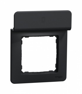 Sedna Design & Elements, Ramka 1-krotna z półką na telefon, czarny antracyt Sedna Design Schneider SDD314809