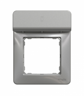 Sedna Design & Elements, Ramka 1-krotna z półką na telefon, srebrne aluminium Sedna Design Schneider SDD313809