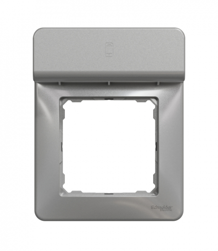Sedna Design & Elements, Ramka 1-krotna z półką na telefon, srebrne aluminium Sedna Design Schneider SDD313809