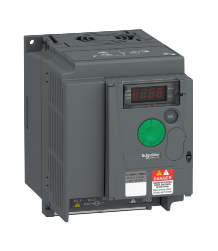 Falownik, przemiennik, przetwornik częstotliwości Easy Altivar 310, 2.2 kW, 3f, 380...460 V, bez filtra EMC, IP20 Schneider ATV310HU22N4E