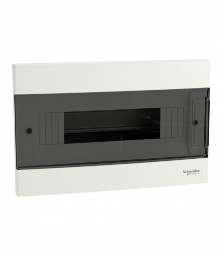 Rozdzielnica, obudowa podtynkowa, Easy9 EU IP40 EZ9EU-1-18-PT-P drzwi białe 1 rząd 18 modułów/rząd Schneider EZ9EUB118