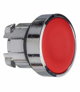 Harmony XB4 Przycisk płaski Ø22 czerwony samopowrotny bez podświetlenia okrągły metalowy Schneider ZB4BA4TQ