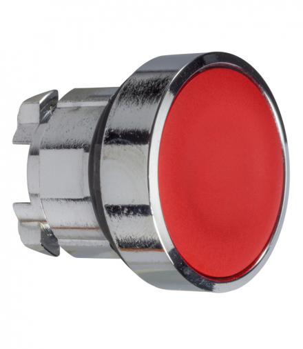 Harmony XB4 Przycisk płaski Ø22 czerwony samopowrotny bez podświetlenia okrągły metalowy Schneider ZB4BA4TQ
