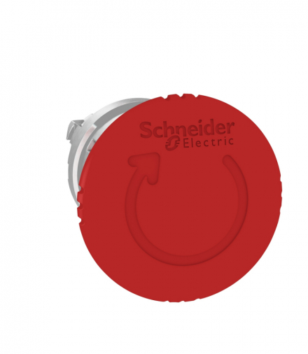 Harmony XB4 Przycisk grzybkowy Ø22 czerwony Ø40 okrągły metalowy, 100 sztuk Schneider ZB4BS844TQ
