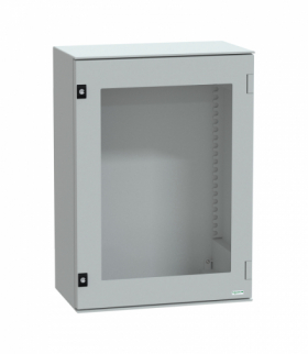 Thalassa Obudowa poliestrowa wisząca PLM z drzwiami transparentnymi IP66 747x536x300 mm Schneider NSYPLM75TG