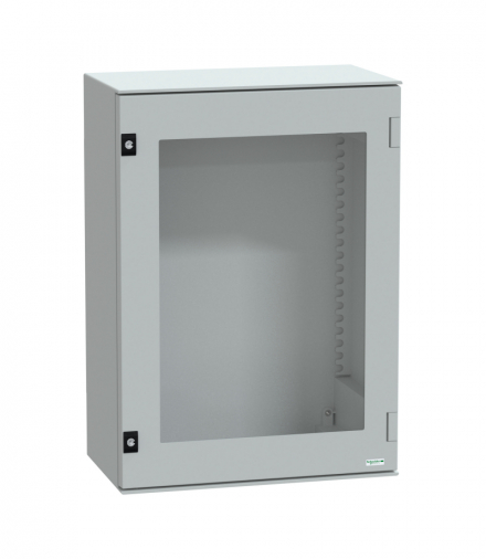 Thalassa Obudowa poliestrowa wisząca PLM z drzwiami transparentnymi IP66 747x536x300 mm Schneider NSYPLM75TG