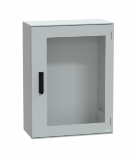 Thalassa Obudowa poliestrowa wisząca PLM z drzwiami transparentnymi, zamek 3 punktowy, IP66 847x636x300 mm Schneider NSYPLM86TVG