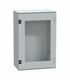 Thalassa Obudowa poliestrowa wisząca PLM z drzwiami transparentnymi IP66 647x436x250 mm Schneider NSYPLM64TG