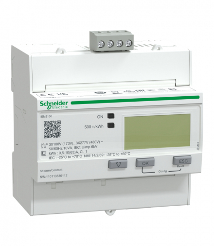 PowerLogic Licznik energii trójfazowy 53A kl 1 Modbus Schneider A9MEM3150