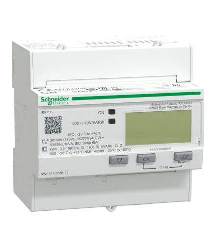 PowerLogic Licznik energii trójfazowy 63A kl 1 MID Schneider A9MEM3115