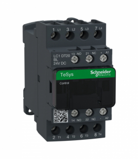 Stycznik mocy TeSys D AC1 20A 4P 1NO 1NC cewka 24VDC niski pobór Schneider LC1DT20BL