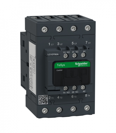 Stycznik mocy TeSys D AC1 80A 4P 1NO 1NC cewka 230VAC zaciski EVK skrzynkowe Schneider LC1DT80AP7