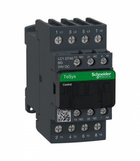 Stycznik mocy TeSys D AC1 40A 4P 1NO 1NC cewka 24VDC zaciski skrzynkowe Schneider LC1DT40BD