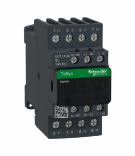 Stycznik mocy TeSys D AC1 40A 4P 1NO 1NC cewka 24VDC niski pobór Schneider LC1DT40BL