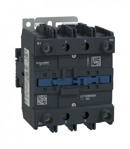 Stycznik mocy, TeSys Deca, AC1, 125A 4P 2NO 2NC cewka 48VAC zaciski śrubowe Schneider LC1D80008E7