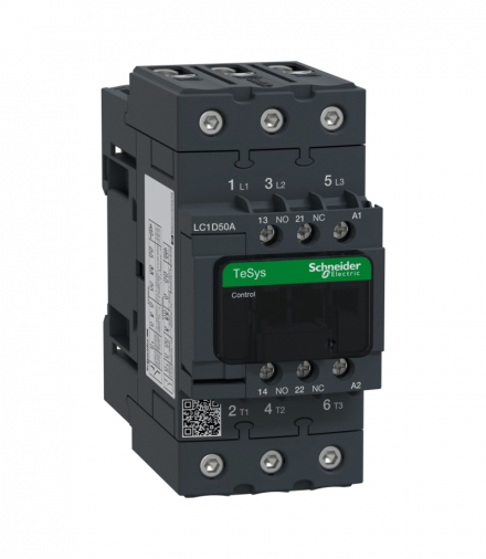 Stycznik mocy TeSys D 50A 3P 1NO 1NC cewka 48VAC zaciski EVK skrzynkowe Schneider LC1D50AE7