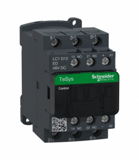 Stycznik mocy TeSys D AC3 12A 3P 1NO 1NC cewka 48VDC Schneider LC1D12ED