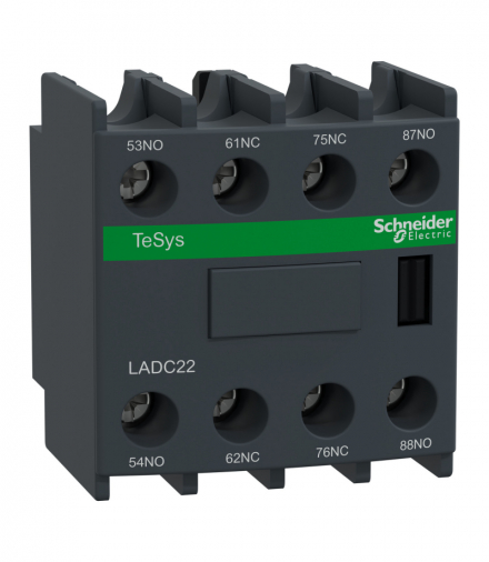 Blok styków pomocniczych wyprzedzających LC1 2NO 2NC zaciski skrzynkowe Schneider LADC22