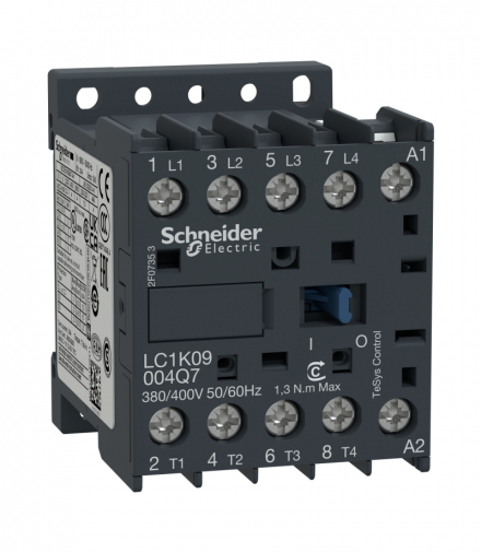 Stycznik mocy, TeSys K, AC1, 20A, 4P, 4NO, cewka 230VAC, zaciski śrubowe Schneider LC1K09004P7
