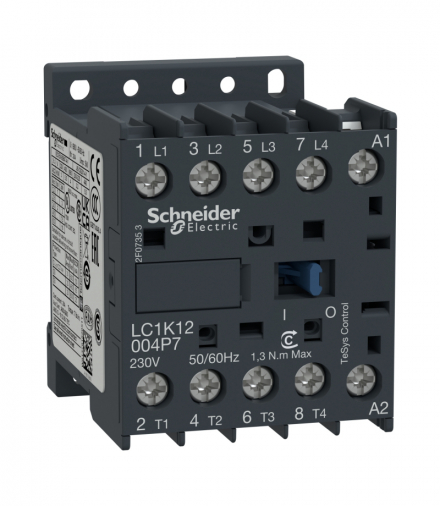 Stycznik mocy, TeSys K, AC1, 20A, 4P, 4NO, cewka 230VAC Schneider LC1K12004P7