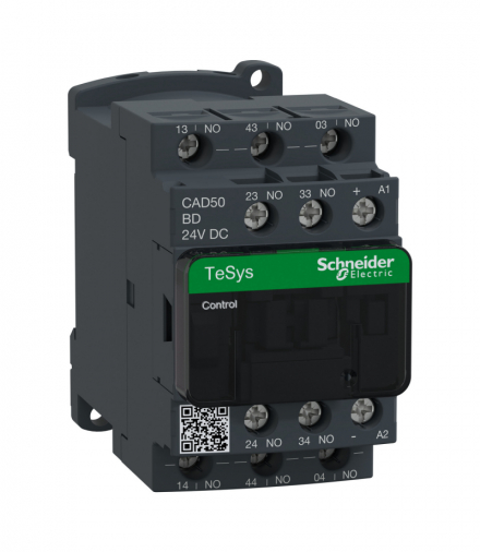 Stycznik pomocniczy, TeSys Deca, 5NO, cewka 24VDC, zaciski skrzynkowe Schneider CAD50BD
