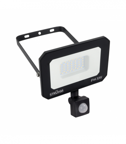 Naświetlacz SMD LED z czujnikiem ruchu ASTON LED S 30W BLACK NW czarny Struhm 04366