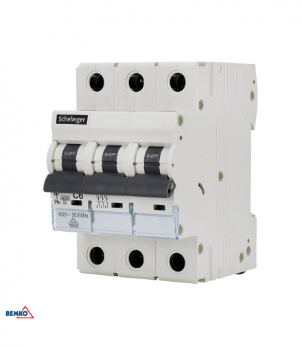 WYŁĄCZNIK NADPRĄDOWY 6KA 3P B 25A VDE Schelinger Bemko A02-G8-3P-B25
