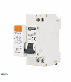 WYŁĄCZNIK RCBO 2P C 25A 30mA TYP AC Schelinger Bemko A08-GKL-AC-C25