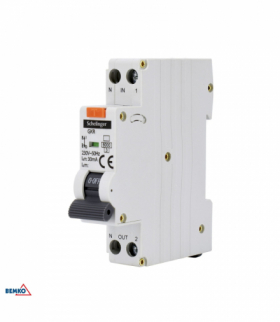 WYŁĄCZNIK RCBO 1P B 25A 30mA TYP AC Schelinger Bemko A08-GKR-AC-B25