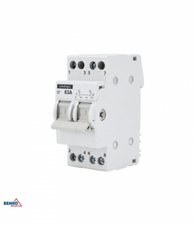 MODUŁOWY PRZEŁĄCZNIK INSTALACYJNY I-0-II 2P 63A Bemko A11-SF-2P-063