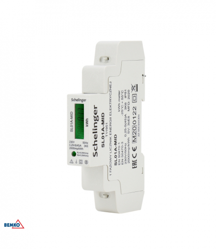 LICZNIK ENERGII 1 FAZOWY MID Schelinger 45A Bemko A31-SL01A-MID