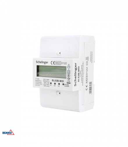 LICZNIK ENERGII 3 FAZOWY MID Schelinger 100A Bemko A31-SL03B-MID