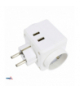 ROZGAŁĘŹNIK +0 3xGN 16A + 2xUSB MAX.2.4A Bemko B25-HS-ZF01/03-2U
