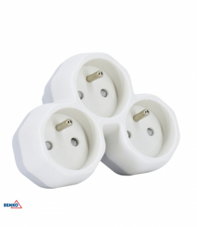 ROZGAŁĘŹNIK +0 3xGN 16A TRÓJKĄTNY Bemko B25-HS-ZF01/03A