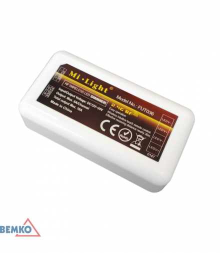 STEROWNIK LED 1-STREFOWY RF 2.4G DC 12~24V 10A MONO Bemko B44-RF-SR1-MN