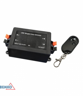 STEROWNIK LED 1-STREFOWY RF 2.4G DC 12~24V 8A MONO Z PILOTEM Bemko B44-RF-SRP1-096-MN