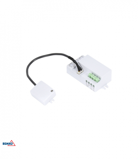 CZUJNIK MIKROFALOWY 1200W 360* IP20 PROSTOKĄTNY BIAŁY Z SONDĄ Bemko B51-SES75WH