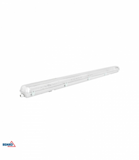 OPRAWA HERMETYCZNA EMPTY 120cm 2X36W IP65 KLOSZ PC Bemko C11-OHT-120-2KP-PC