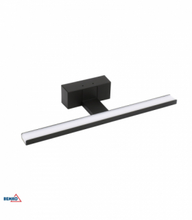 KINKIET LED KEIRA 8W 4000K 40CM IP44 CZARNY Bemko C22-MLK-400-4K-BL